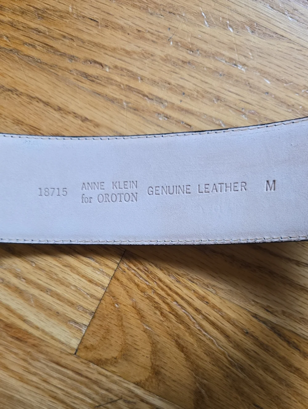 Vintage Anne Klein for Oroton black wide leather belt